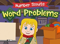 Help the Number Scouts solve two-step addition and subtraction word problems at the Donation Center.