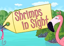 Practice recognizing sight words by clicking the shrimp that are carrying the requested words.
