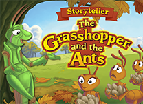 Identify the characters, setting, problem, and solution in the story, &ldquo;The Grasshopper and the Ants.&rdquo;