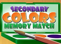 This fun memory game encourages recognition of secondary colors.