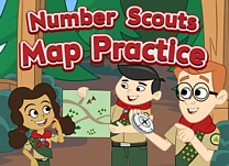 Use a map key to help Norman and the Number Scouts find places on a map.