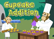 Help Chef Louie and Bobo use repeated addition to find the total number of caramel kiwi cupcakes in different trays.