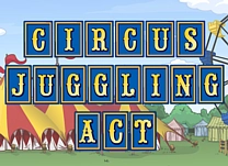 Practice recognizing how many items are in a group with this circus-themed juggling game.