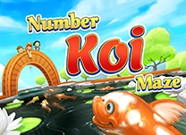 Help the koi fish follow the correct path by following the designated numeral.
