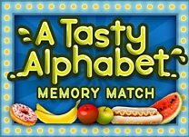 Match the favorite food of each member of the Tasty Alphabet Bunch with the letter the food starts or ends with.