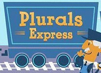 Help to load the train by choosing the correct plural nouns to replace their singular forms.