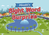 Follow clues and select the correct sight words that rhyme with other words to find Misaki.