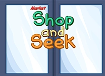 Search for the items on the shopping list with this colorful game at the market. Play again with a different shopping list.