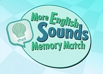 details of game - More English Sounds Memory Match: shell