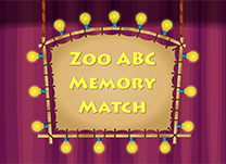 Find the matching pairs of zoo animals that begin with the letters on the cards.
