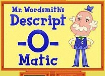 Choose adjectives and adverbs to build simple sentences, and the Descript-O-Matic machine creates the person or animal described by the sentence.