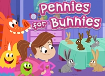 Help Alice and the Little Monsters add three-digit numbers to count all of the pennies collected to help find homes for the bunnies.