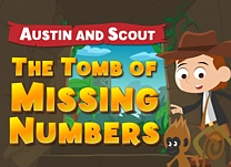 Help Austin and Scout navigate the Number Family tomb by finding the missing numbers in addition and subtraction number sentences.