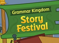 Participate in the Grammar Kingdom Story Festival by identifying the type of sentences shown on the banner and then choosing the correct ending punctuation for each sentence.