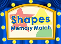 This memory matching game features 2D shapes.