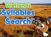 Help Carla fill out her list of wetlands plants and animals by combining syllables to construct their names.