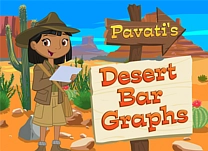 Help Pavati complete bar graphs to show the number of specific types of animals found in the rocky desert environment.