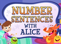 Write addition number sentences to describe groups of objects found in Alice&rsquo;s room.