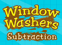 Help the window washers decide which windows to clean by subtracting two-digit numbers using a hundred chart.