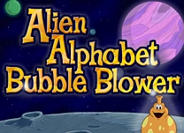 details of game - Alien Alphabet Bubble Blower