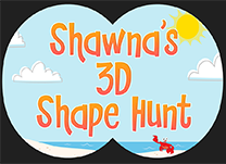 Practice finding 3D shapes at the beach with Shawna.