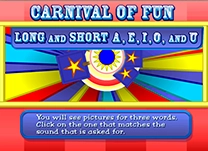 details of game - Carnival of Fun: Long and Short <span class="aofl-italics">A, E, I, O</span>, and <span class="aofl-italics">U</span>