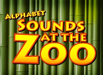 Clickable pictures of items found at a zoo reveal sounds of the letters that they start with.
