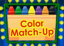 Match the colors red, blue, yellow, green, orange, and purple with the correct colored objects.