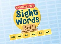 details of game - Kindergarten Sight Words, Set 1 Matching Cards