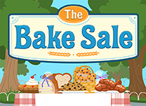 Help out at a bake sale by dividing baked goods into halves and fourths.