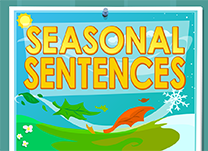 Select the incomplete sentence and then choose the correct words to complete it in this game about the seasons.