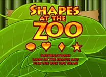Practice recognizing shapes at the zoo.