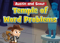 Help Austin and Scout solve the puzzle of the temple by completing one-step word problems involving addition and subtraction within 20.