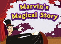 Help Marvin the Magician choose the correct root words and suffixes to complete the sentences in his magical story.