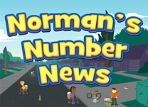 Help Norman deliver newspapers by solving two-digit subtraction problems.