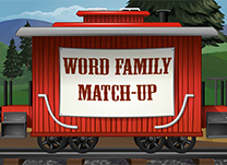 Match cards showing words in the same word families.