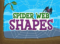 Drag 2D shapes to the matching sections of a spider&rsquo;s web.