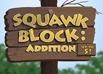 details of game - Squawk Block: Addition, Up to 5!