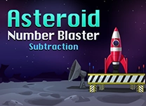 Help save the planet by blasting away the numbers as they appear on the asteroids.