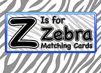 details of game - Z Is for Zebra Matching Cards