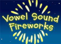 Create fireworks by choosing the correct vowel teams to complete words with long vowel sounds.