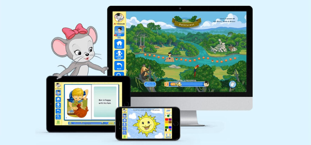 ABCmouse app displayed on various devices
