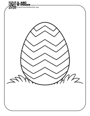 Free printable Easter egg coloring page for kids from ABCmouse.com.