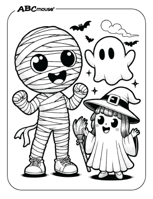 Cute Halloween Coloring Pages