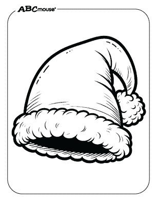 Free printable coloring page of Santa's Hat. 