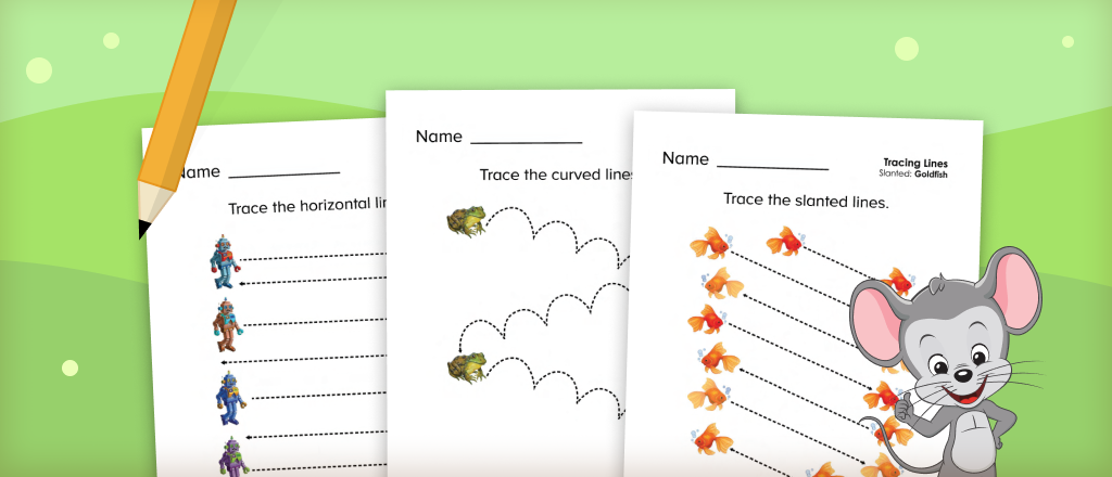 Free printable tracing line worksheets from ABCmouse.com