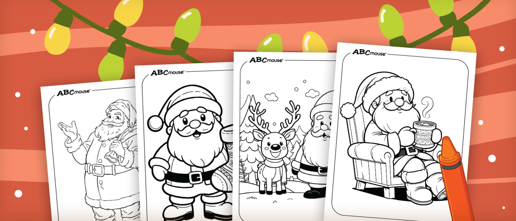 Free printable Santa Claus coloring pages for kids from ABCmouse.com.