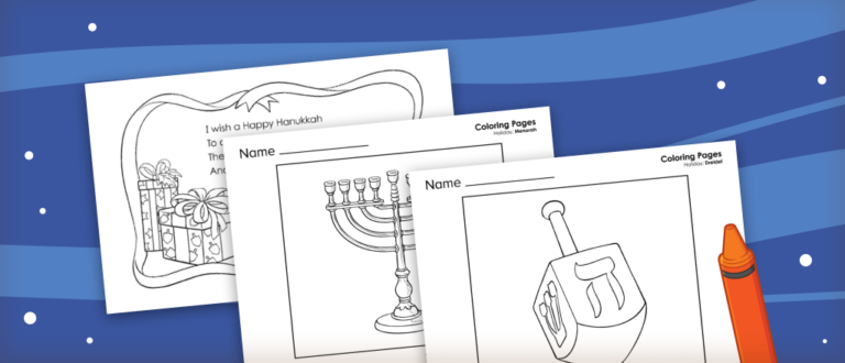 Free Hanukkah Coloring Pages for Kids | ABCmouse
