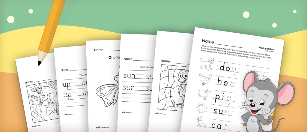 Free printable reading worksheets from ABCmouse.com.