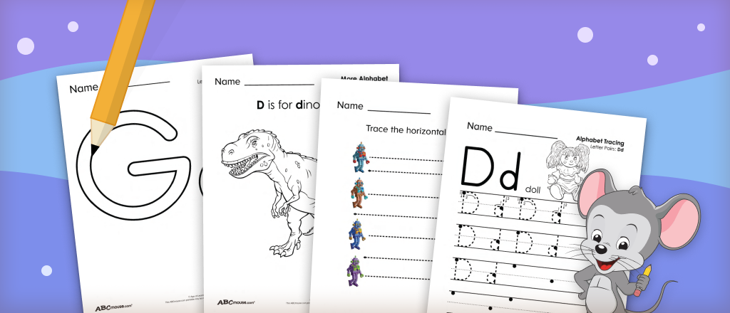Free printable reading worksheets for preschoolers by ABCmouse.com.